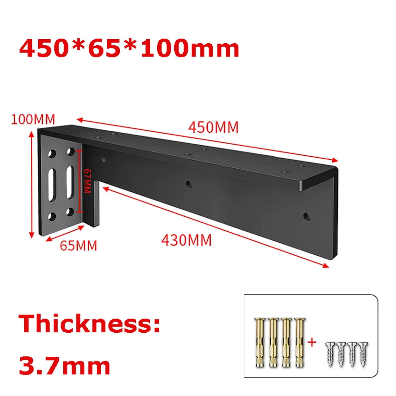 Telaio Di Supporto for Mobile TV Sospeso, Supporto Triangolare Galleggiante for Scrivanie E Mensole, Staffa Di Fissaggio for Mobile TV Staffa di supporto(450mm)