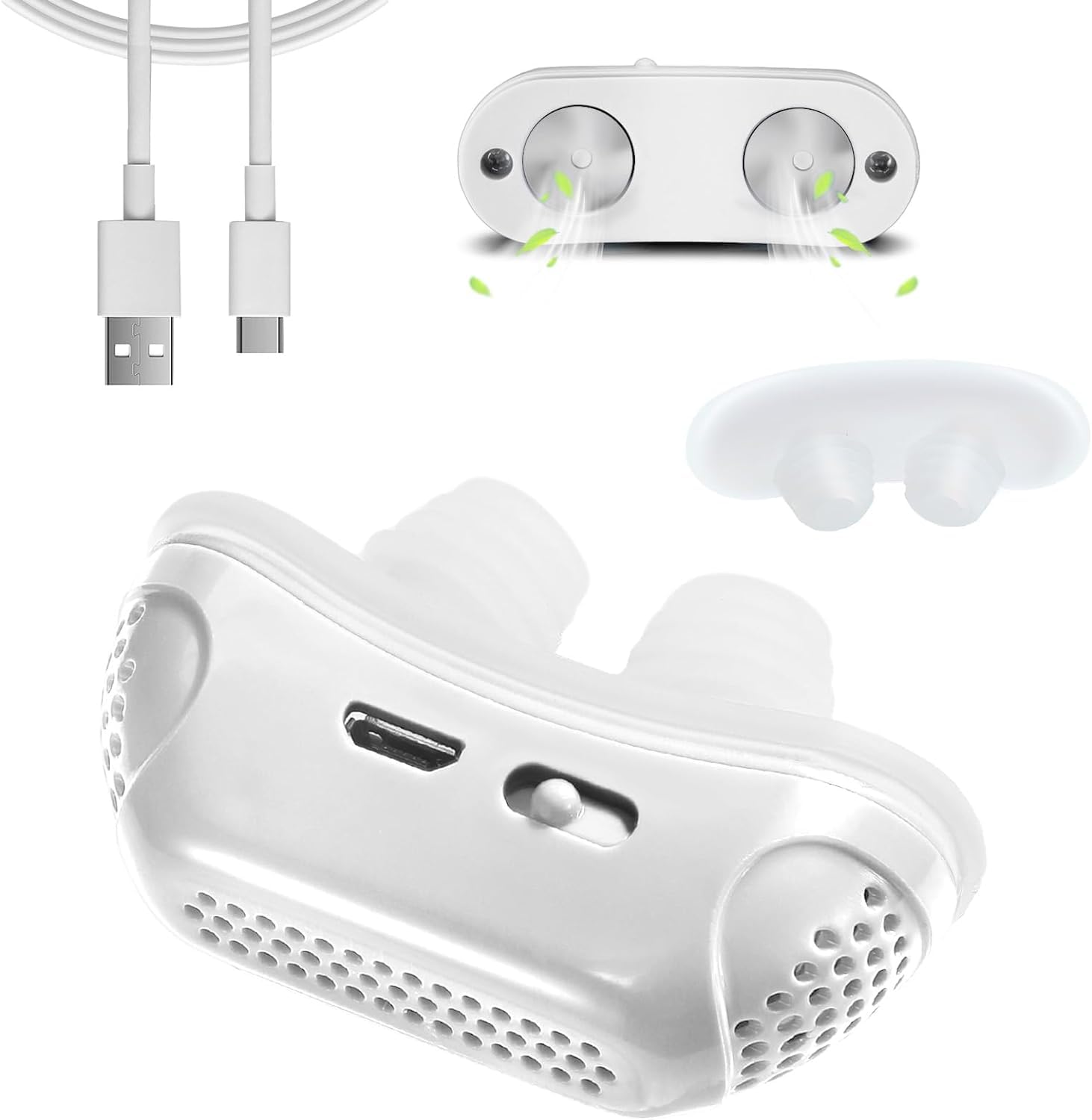 Electric Anti Snoring Devices,Snoring Solution to Stop Snoring,Electric Stop Snoring Devices for Effective Snoring Relief, Comfortable Reusable Snoring Solutions Better Sleep for Men and Women