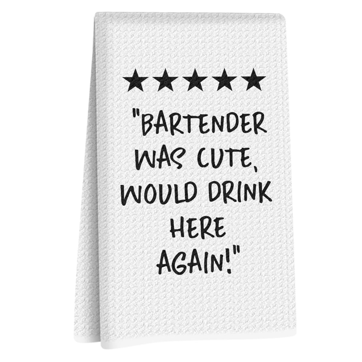 Bartender Gifts Dish Towels - Funny Bar Towels for Bartender, Reusable Dish Towel for Kitchen Bathroom Decor, Waffle Weave Absorbent Hand Cloth Tea Towel, Shaker Bartenders Hand Tea Towel 14×24 Inch