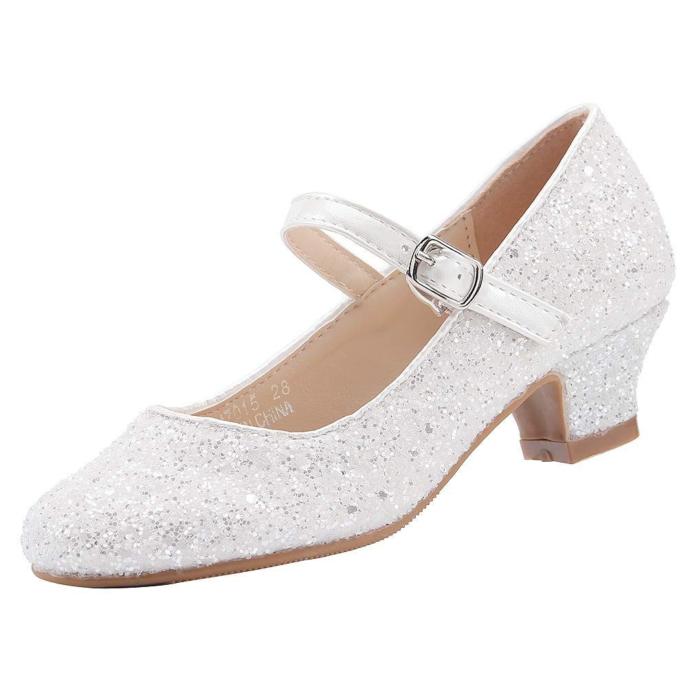 EIGHT KMGirls High Heel Dress Shoes Mary Jane Princess Wedding Party Pump Shoes EKM7015 for Kids Toddler