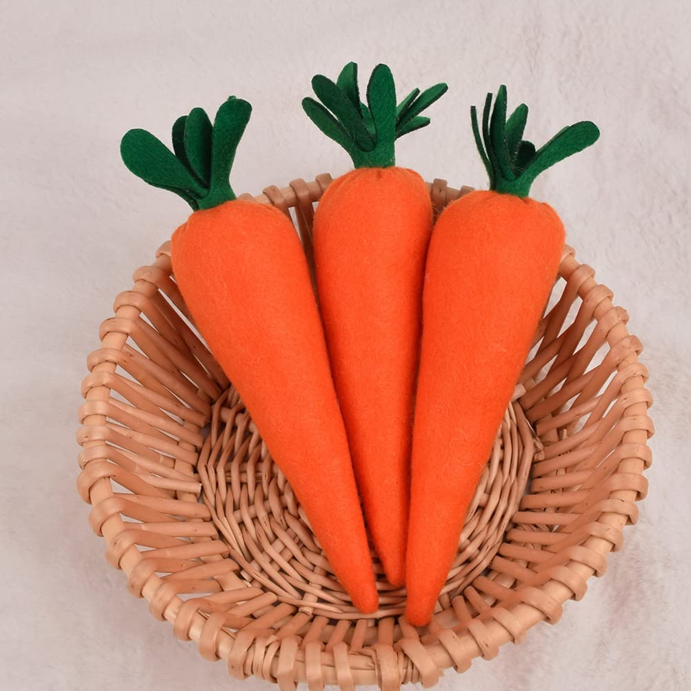 12 Carottes Artificielles De Pâques - Déco Réaliste En Mousse - 7.5cm - Pour DIY, Décoration De Table