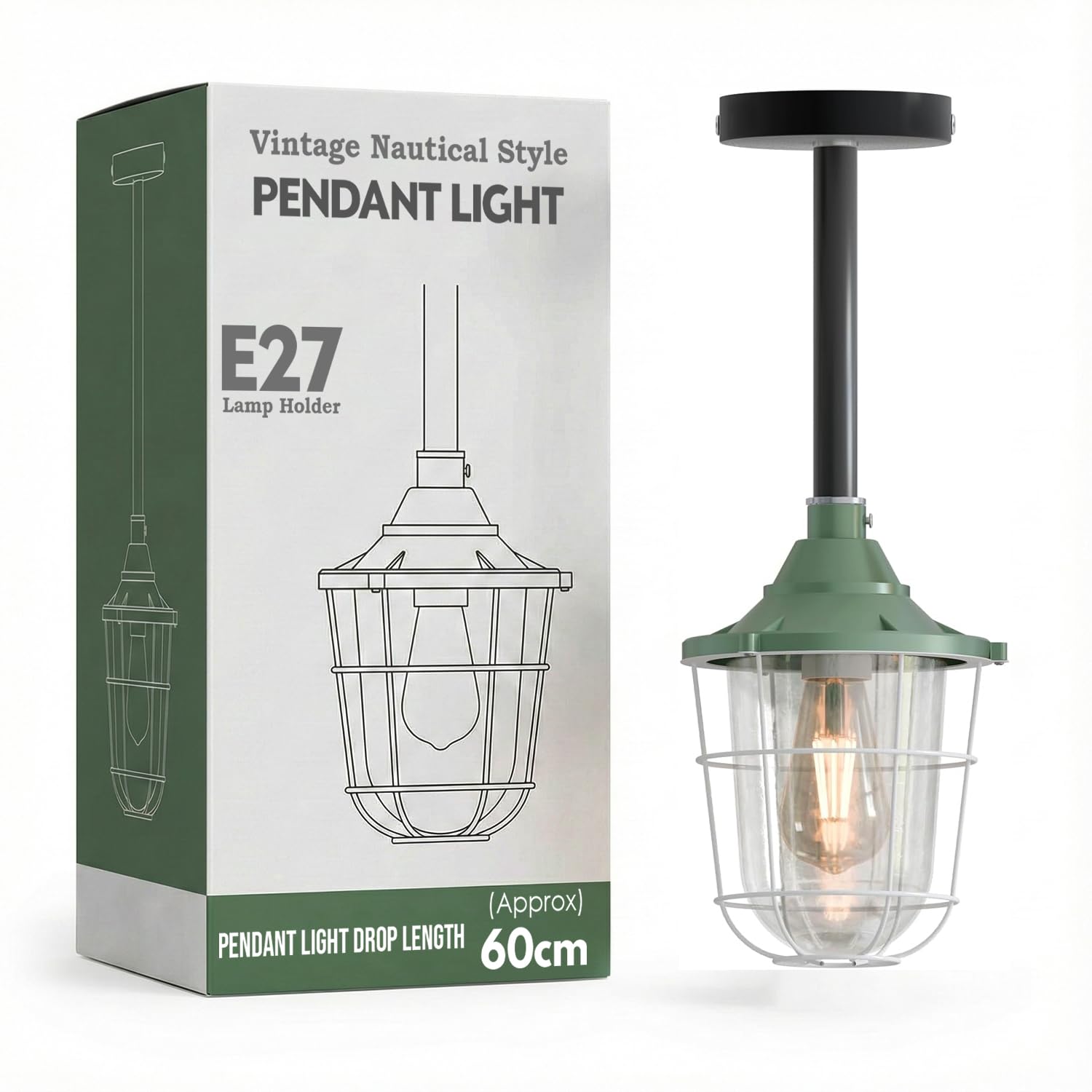 LEDSone Industrial Steampunk Style Pipe Loft Hanging E27 Conduit Pendant Lamp for Warehouse
