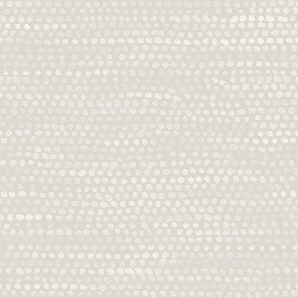 Tempaper Pearl Grey Moire Dots Removable Peel and Stick Wallpaper, 20.5 in X 16.5 ft, Made in the USA