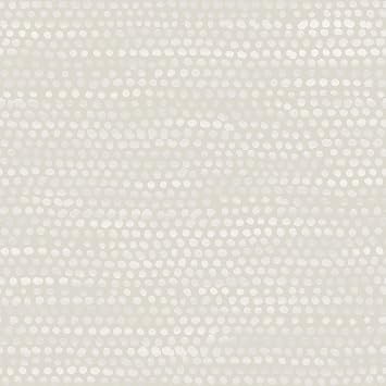Tempaper Metallic Pearl Grey Moire Dots Removable Peel and Stick Wallpaper, 20.5 in X 16.5 ft, Made in the USA