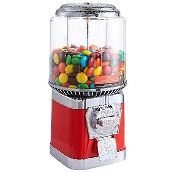 Commercial Candy Dispenser Machine,Toy Vending Machine,Candy Gumball Vending Machine for 22-32Mm Capsules,Portable Interactive Games, for Home Game Stores Retail StoresRed