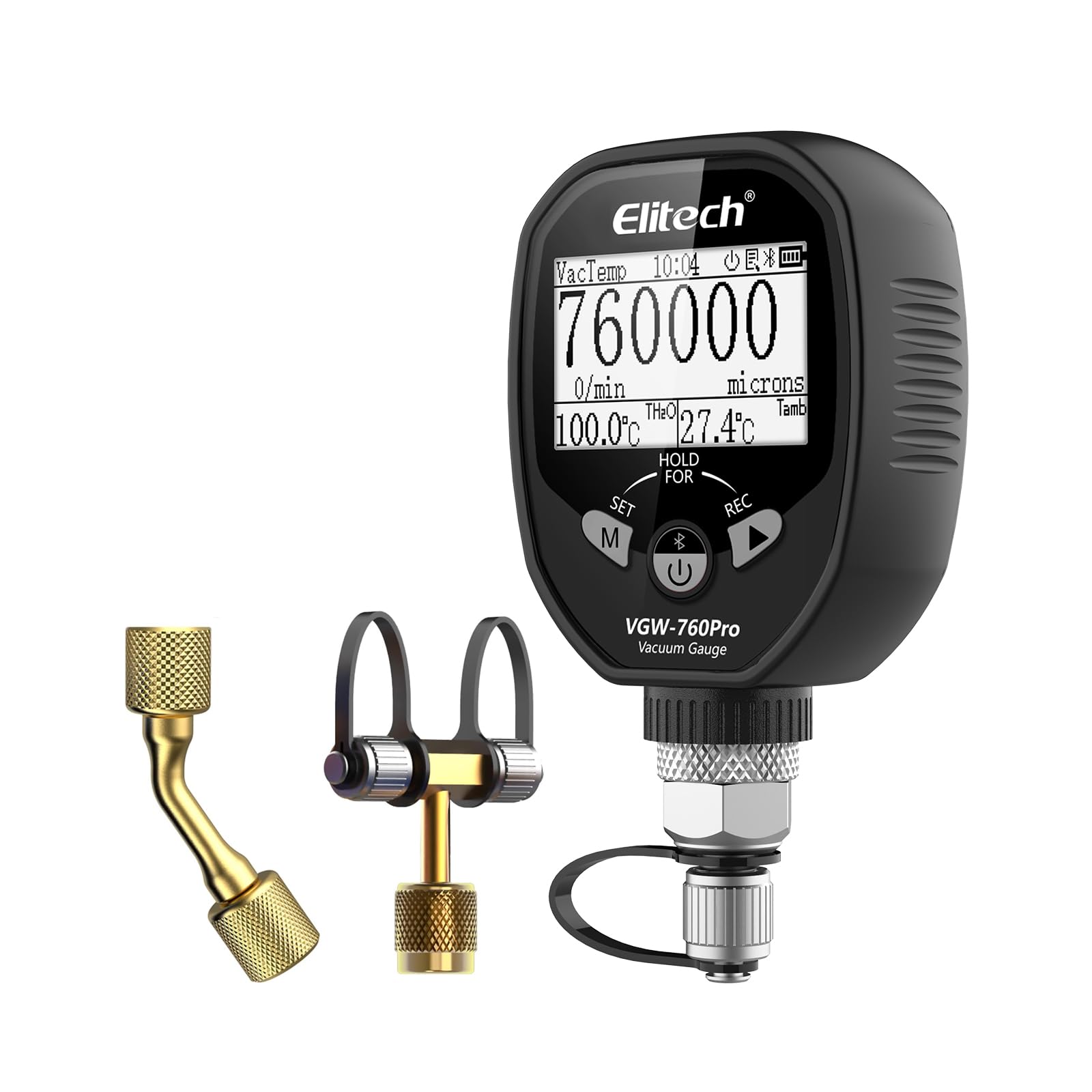 Elitech VGW-760Pro HVAC Vacímetro conexión APP Actualización OTA Almacenamiento de Datos fuera de Línea Indicador Gráfico de Valor de Vacío