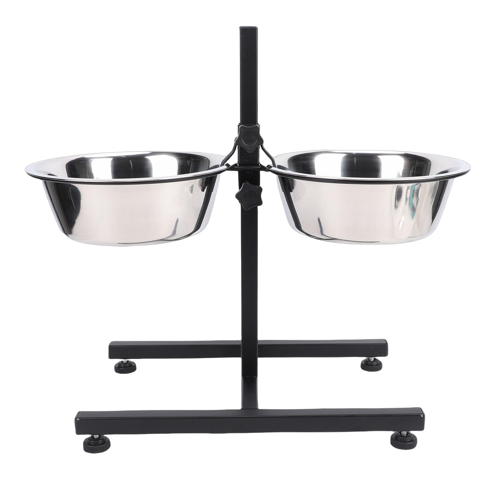Zerodis Artykuły dla Psów Stojak na karmę o Regulowanej Wysokości i Stabilna Konstrukcja Stojak na podłogę Stacja do Karmienia Zwierząt o Dużej Pojemności Uchwyt na miskę dla Psa ze Stali