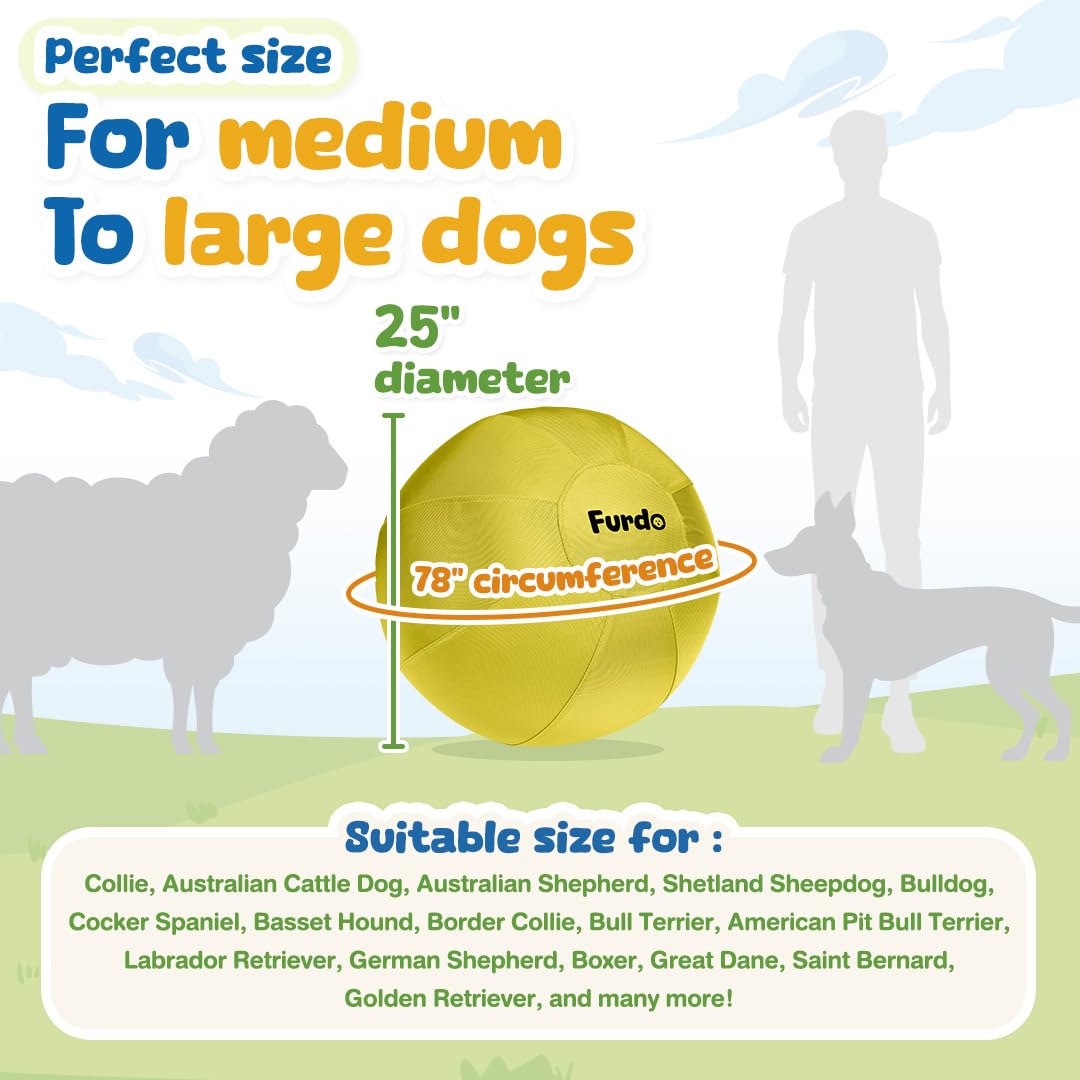 Pelota de pastoreo para perros, para pastor australiano, para perros de ganado, para Border Collie, para Blue Heelers y otros perros medianos a grandes, pelota de perro de pastoreo, juguetes