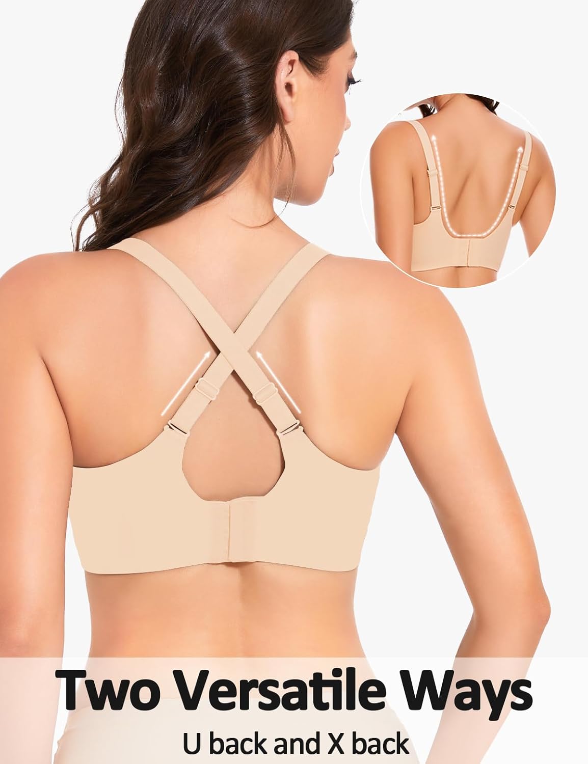 Womens Comfortable Wireless T Shirt Bra No Underwire Seamless Full Coverage Bralettes Push Up Supportive Bras for Women - Image 4