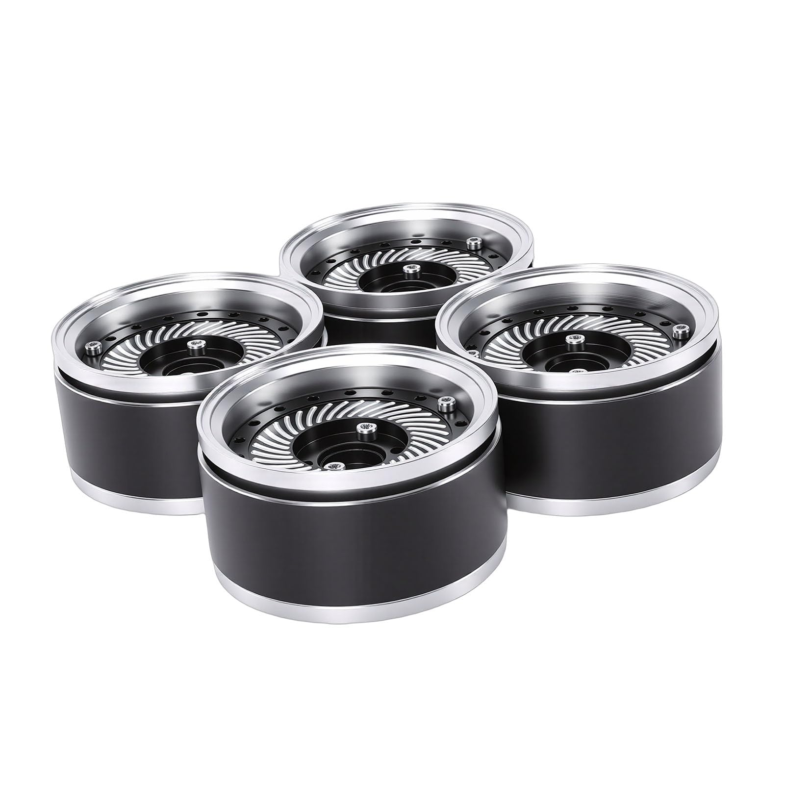 Cerchioni per Auto RC da 1,9 Pollici Set di 4 Cerchi in Lega di Alluminio Anodizzato Leggero con Forte Resistenza Agli Urti per Auto Cingolate 1/10