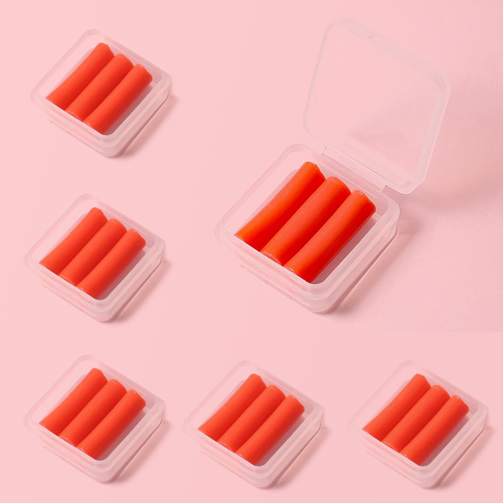 JERCLITY 6 Boxes Red Wax Refills for Nail Art Rhinestone Pick-Up Pen Diamond Art Painting Pen Refillable Wax 18pcs Diamond Art Wax Refills