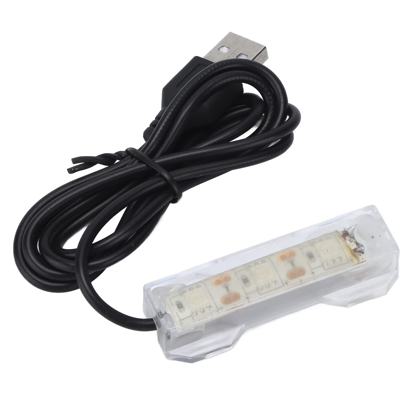 Tnfeeon Luce per Acquario, Ricarica USB Mini Luce per Acquario in Plastica Ad Alta Luminosità Luce a LED Colorata per Piante Acquatiche di Corallo e Allevamento di Pesci