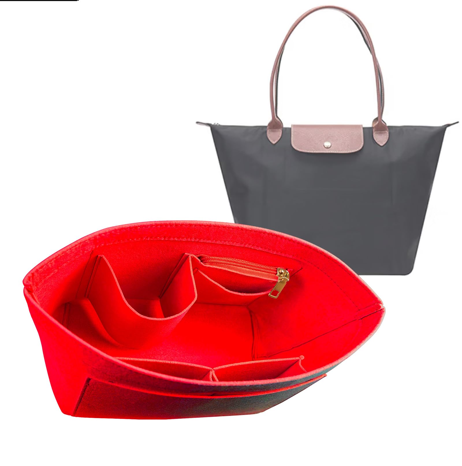 Organiseur de sac à main beige M pour Le Pliage Rouge