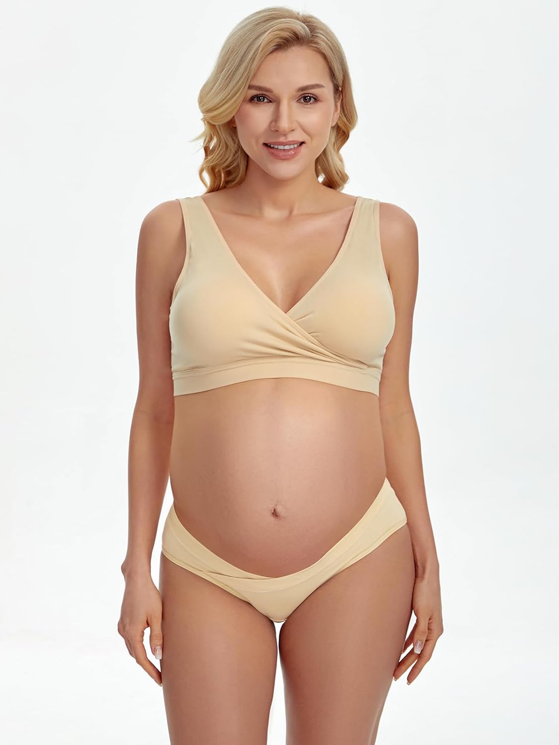 Angelhood 6 Pack Womens Cotton Maternity Underwear,Healthy Maternity Pregnancy Panties Postpartum Mother Under Bump Underwear - Image 2