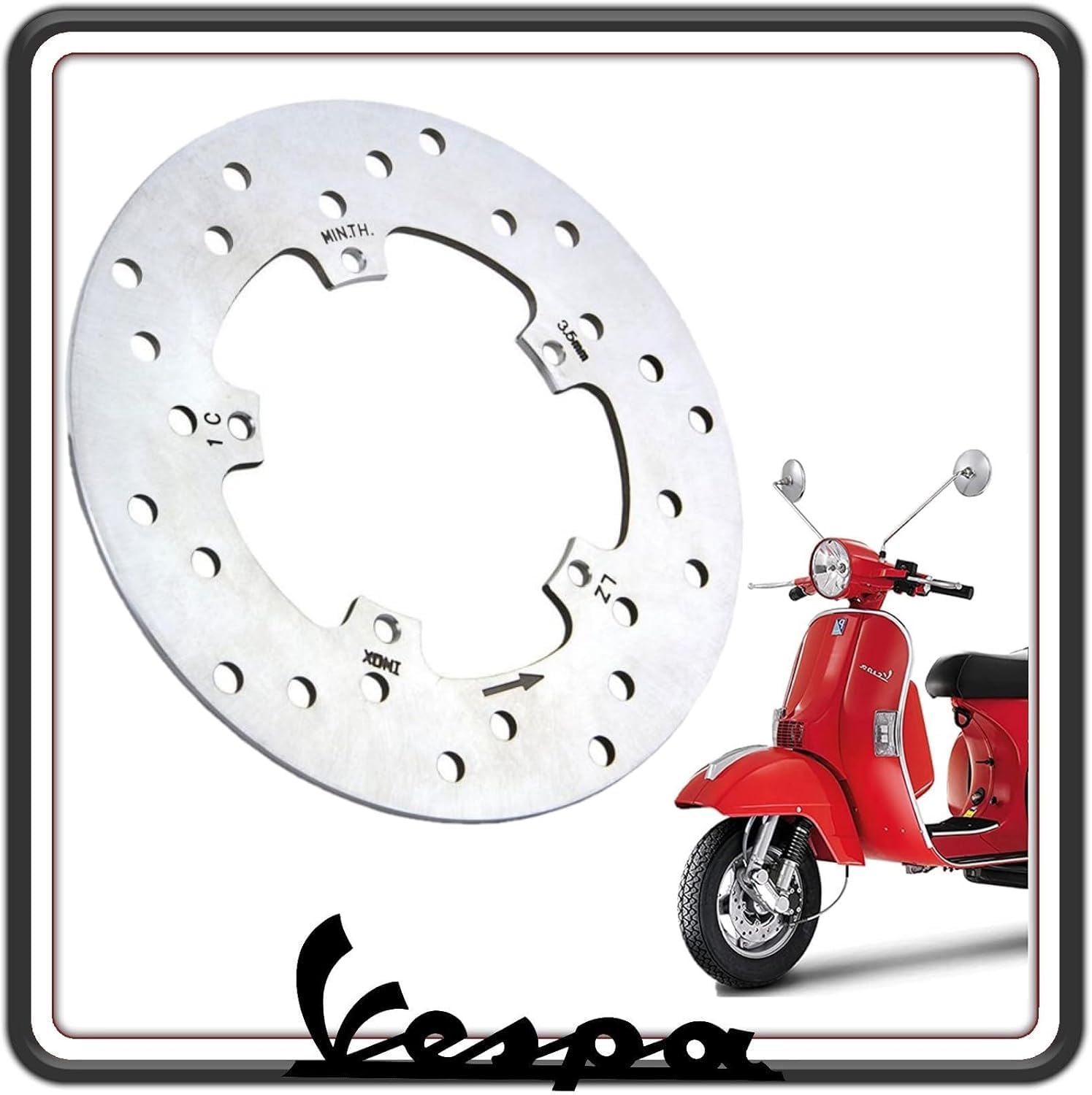 DISCO FRENO ANTERIORE PER PIAGGIO VESPA PX DAL 1998 IN POI ORIGINALE PIAGGIO