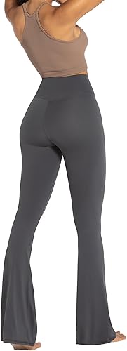 Miniatura 8 de Sunzel - Leggings acampanados para mujer, sin costuras frontales, pantalones de yoga con control de abdomen, cintura alta cruzada, 28303234 pulgadas