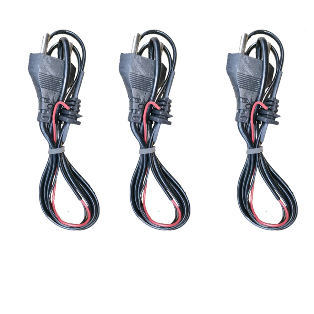 2 Pin 1.2 Meter AC Power Cable Cord & Multi-Purpose Electric Wire with Plug 2 Pin Plug with Insulated Wire (Pack of 3)-image-12