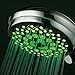 HotelSpa Neon Ultra-Luxury 7-setting LED Hand Shower with Chrome Face and Color-Changing Temperature Sensor