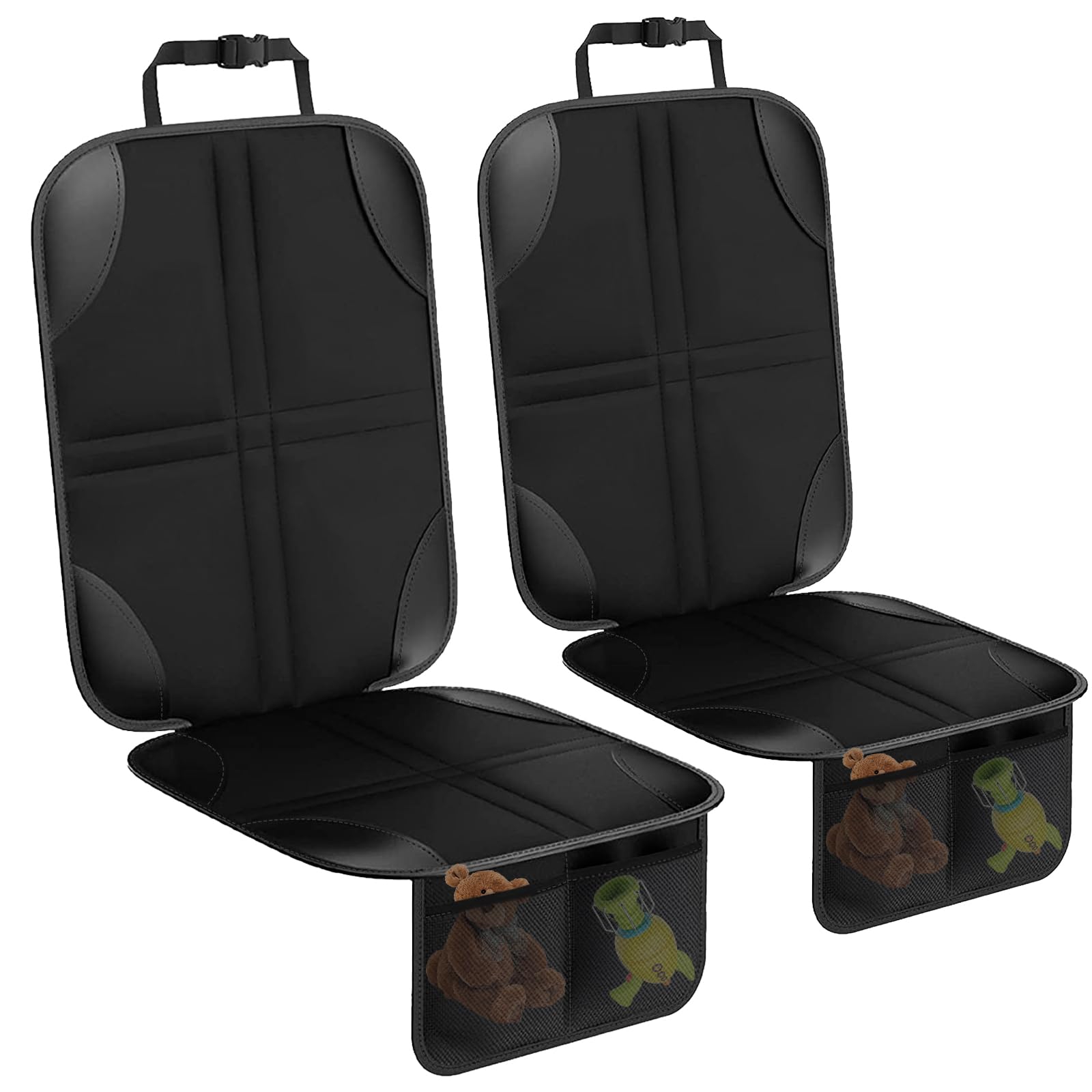 LIPJISL 2PCS Protettore Sedile Auto Bambini Coprisedile Auto per Seggiolino Bimbo Protezione per Seggiolini Auto Impermeabile Compatibile ISOFIX Facile da Pulire Coprisedili Seggiolino Auto Bambini