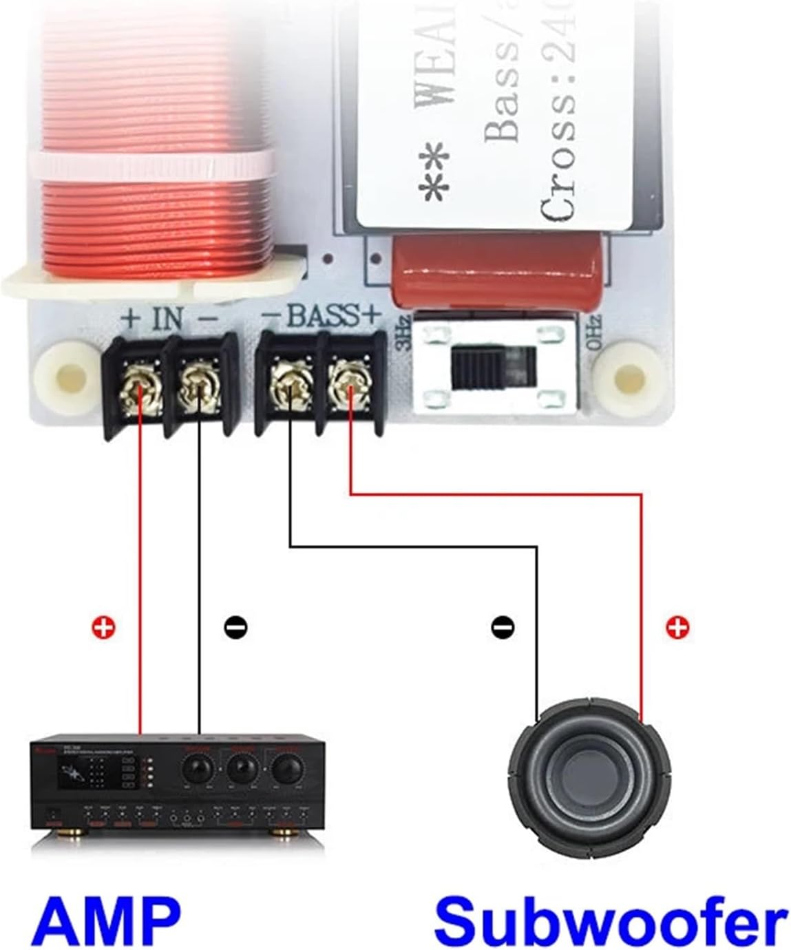 1 PCS 400W 240/270Hz Subwoofer Home Theater HiFi Bass Audio Woofer Crossover Frequency Divider
