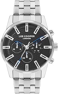 لي كوبر ساعة متعددة الوظائف بمينا اسود للرجال - LC07879.350