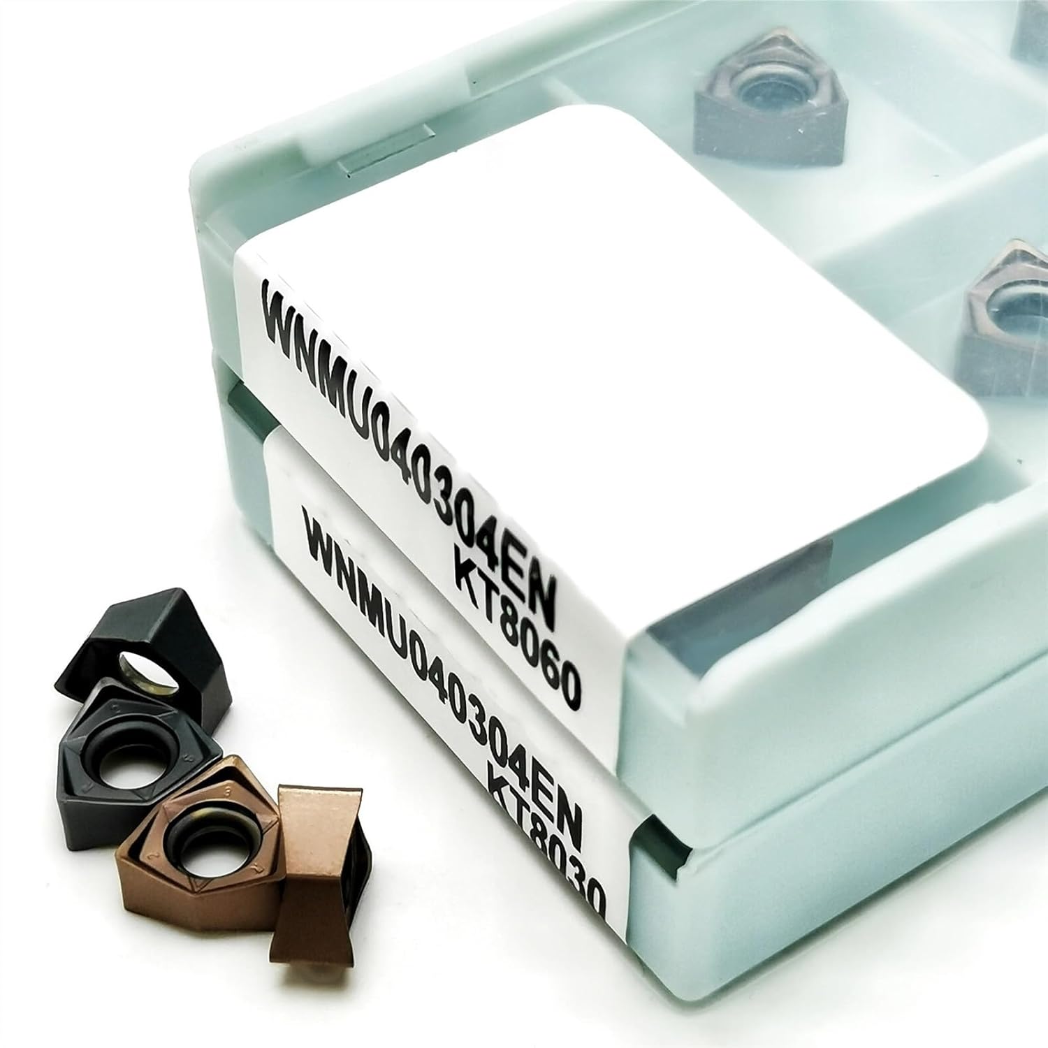 10 Pcs WNMU040304 WNMU040308EN KT8030 8060 Indexable Carbide Turning Inserts, Face Milling Insert Carbide Turning Tool CNC Turning Tool Metal Lathe Tools Inserts(WNMU040304EN KT8030)