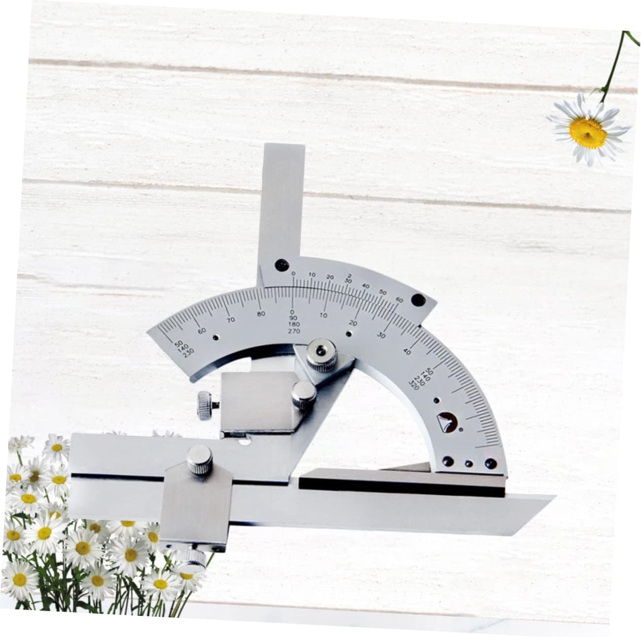 DOITOOL 320degree Protractor Precision Goniometer Angle Measuring Ruler Tool for Woodworking Compact Easy to Use Multifunctional Measuring Tool Extension and Fine
