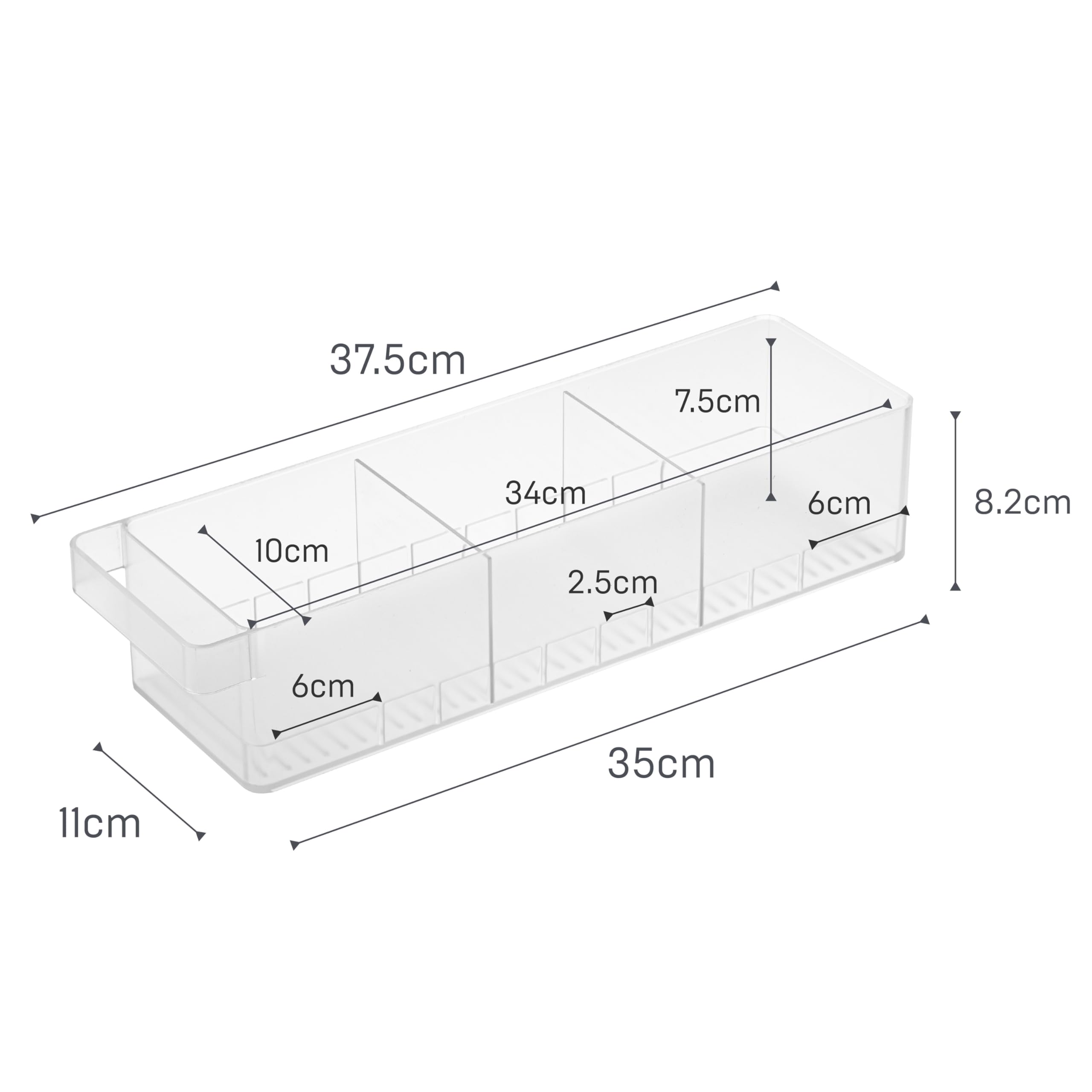 YAMAZAKI 5762 TOWER organizer na lodówkę z przegrodami, biały, żywica PS, minimalistyczny design