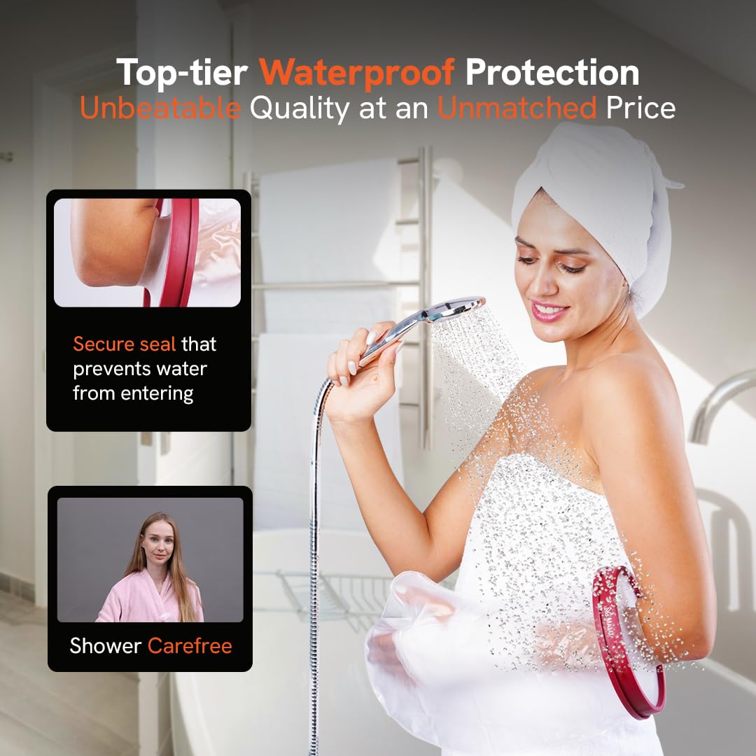 Malu Universal Waterproof Hand Cast Cover Guard | Cover for Waterproof Cast Shower | Cast Cover for Shower Arm | Arm Cast Cover for Shower Adult | Waterproof hand cover for shower