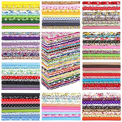 300 Pieces 4 X 4 Inches Cotton Fabric Bundle Precut Patchwork Fabrics Fat Squares Fabric Scraps Cotton Quilting Printed Floral Fabric Patchwork For Diy Craft Sewing Clothing #TOP7
