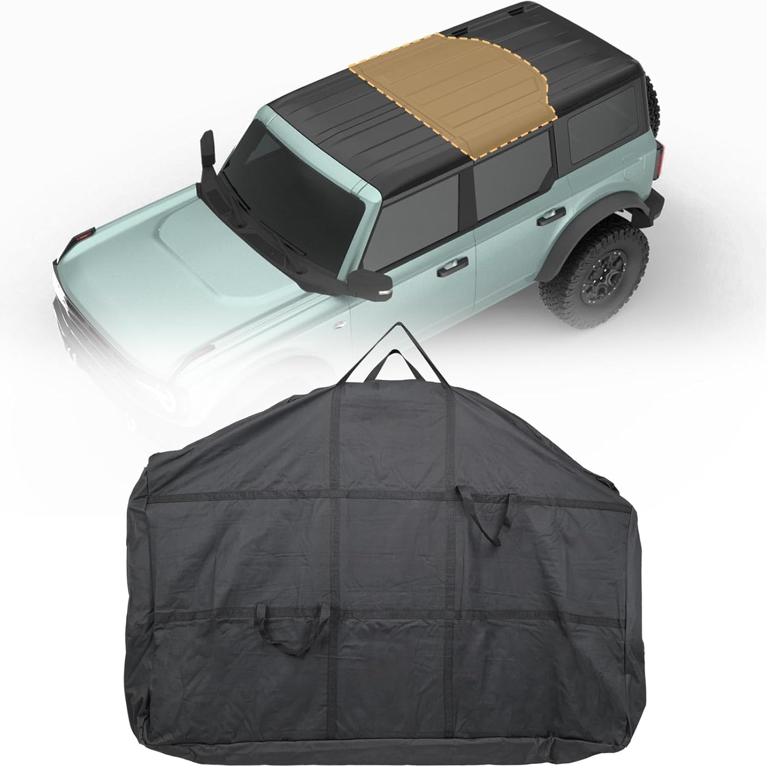 hard top storage bag fit for fit for 2021-2025 ford bronco 4-door middle top