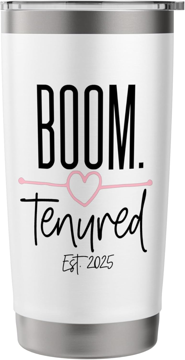 Boom Tenured 2025 Tenured Professor Teacher Women Funny Stainless Steel Insulated Tumbler - Image 3
