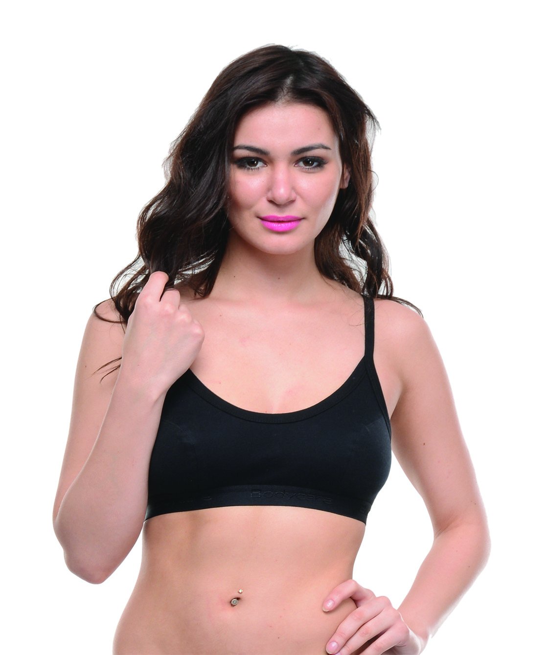 bodycare Pack of 2 Sports Bra in Black-Skin Color - E1604BS-picture-27
