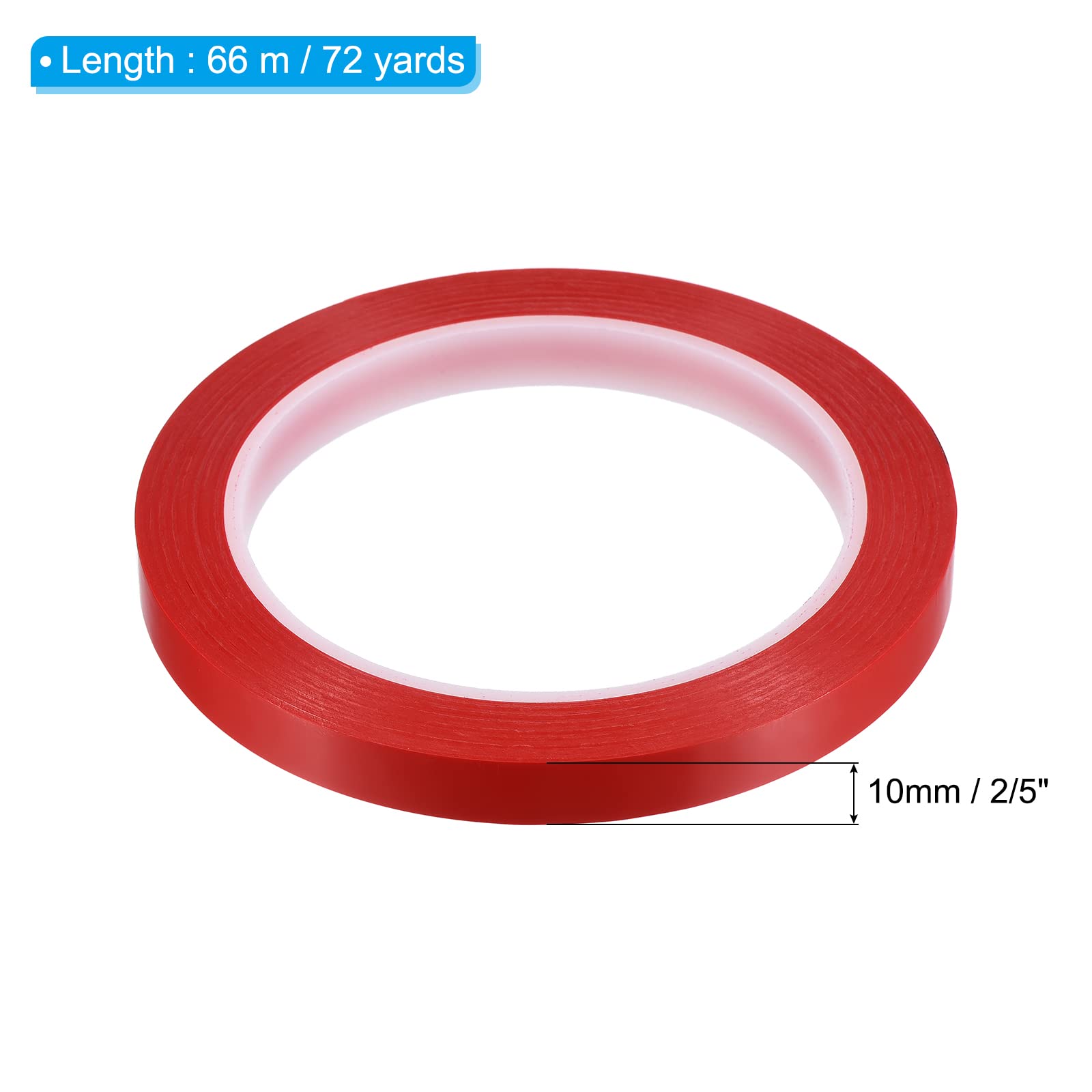 PATIKIL Whiteboard Tape 10mm X 66m, 3 Pack Thin Dry Erase Tape for Graphic Chart Marking DIY Art Red - Image 2