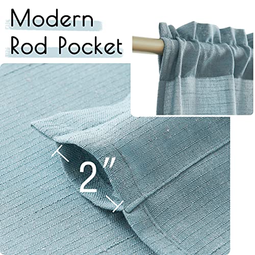 TOPICK Tende per finestre in lino semitrasparenti