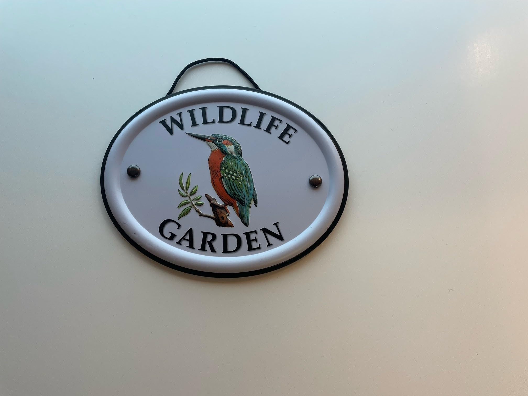 Personalised Embossed Metal Garden Sign 12x15cm – British Bird Design – Outdoor Decorative Hanging Garden Plaque – Weatherproof Metal Sign for Garden Walls Fences or Sheds (Wildlife)