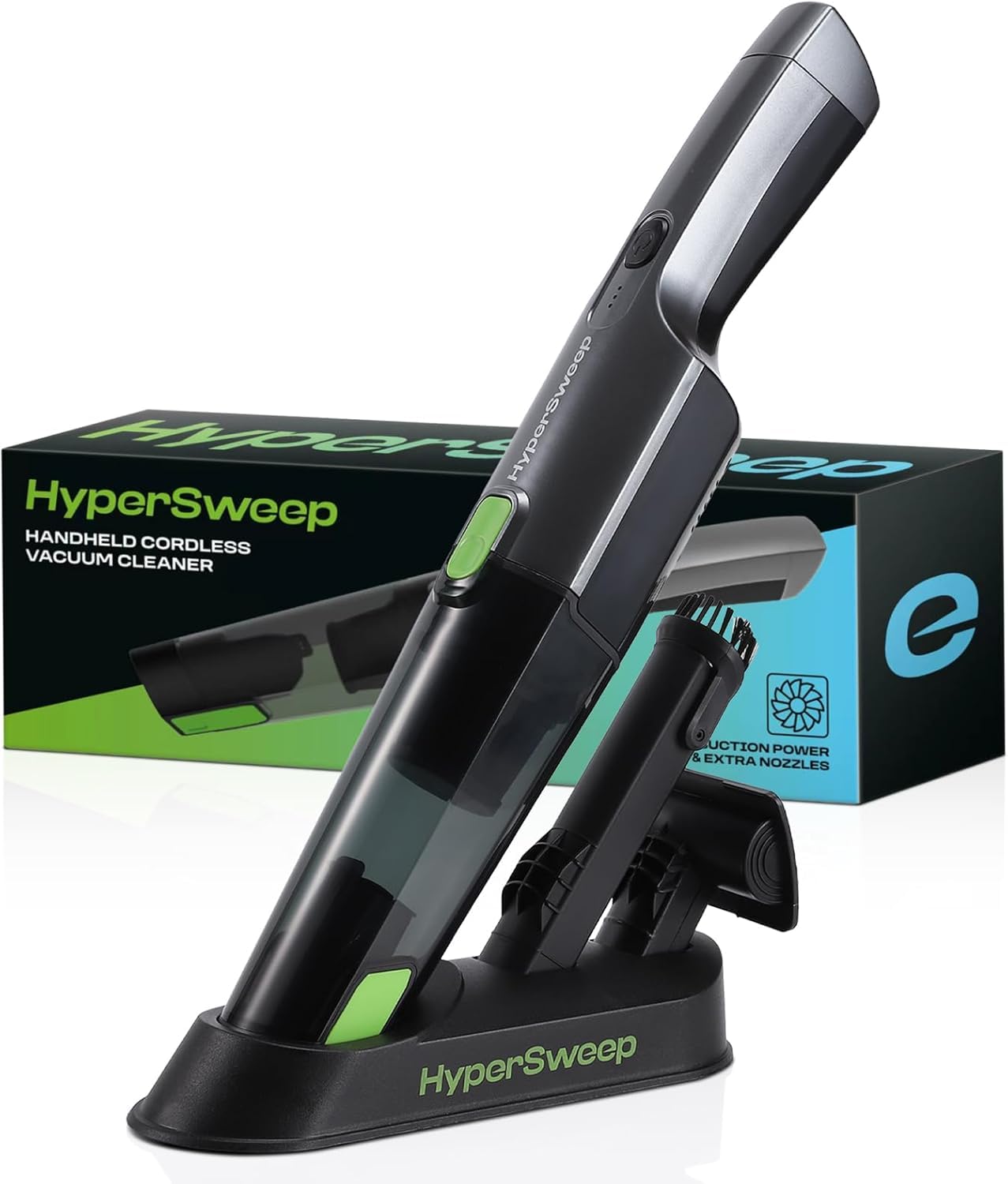 Mbeysaq Stick Vacuums Handheld (Black) Cordless Vacuum Cleaner – Extra Powerful Suction, Large Dirt Capacity, Built-in Storage Tray, Flashlight for Dark Corners, One-Button Operation