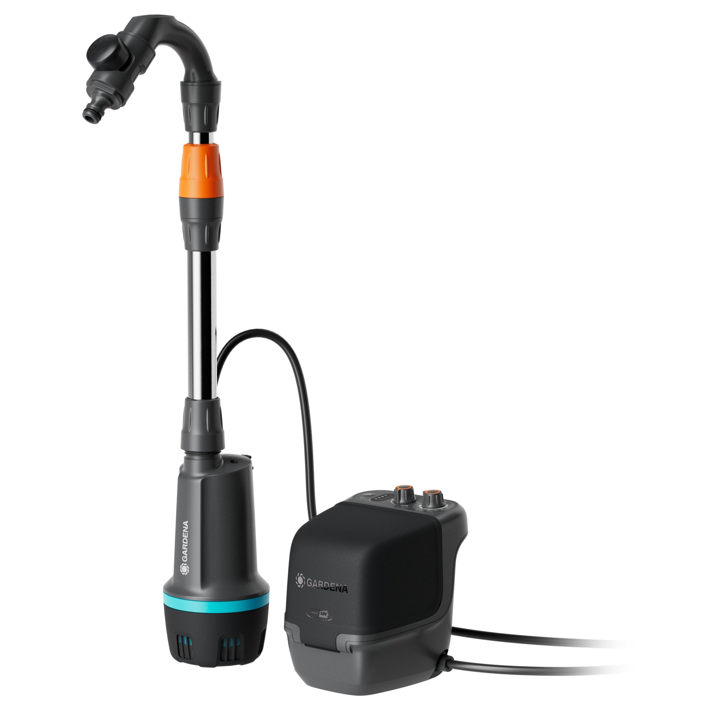 Gardena Akku-Regenfasspumpe 2600 Comfort 18V P4A solo: Bewässerungsintervalle, Leistungseinstellung, Passt zum Wasserbehälter, Konstanter Druck, Kabellos (14604-55)