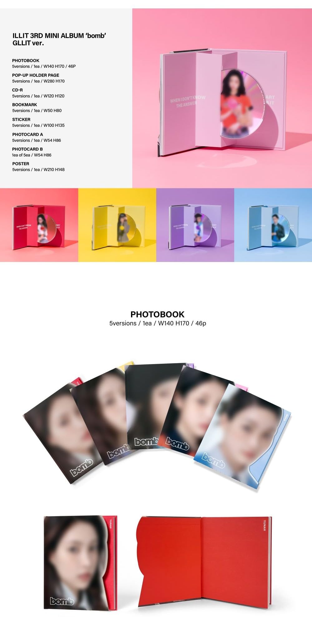 Amazon.com: ILLIT 3rd Mini Album [bomb] GLLIT Version (IROHA