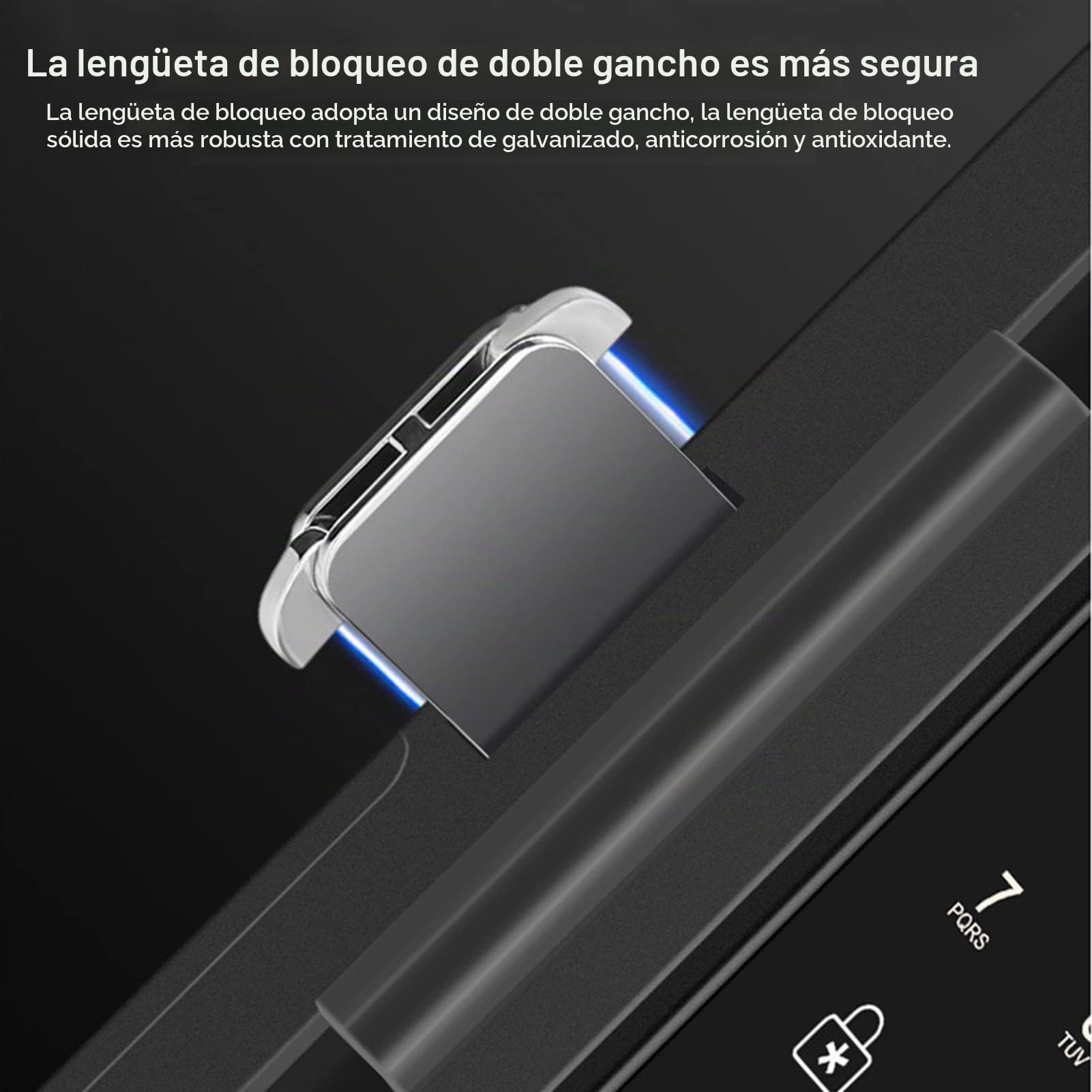 Cerradura de Puerta de Vidrio Inteligente, Seguridad Electrónica, Contraseña Biométrica de Huellas Dactilares, Tarjeta IC, Aplicación Bluetooth, Desbloqueo Remoto, Sistema de Control de(negro)