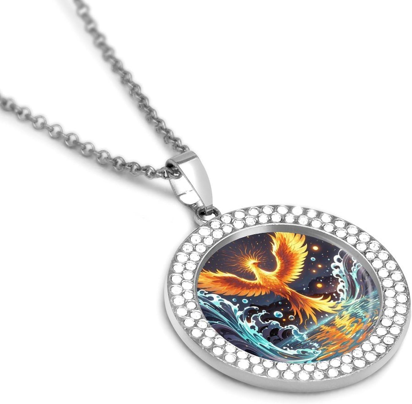 Cats Necklaces for Women Circle Vintage Diamond Pendant Necklace Women's Jewelry with Adjustable Stackable Dainty Trendy Jewelry image 3