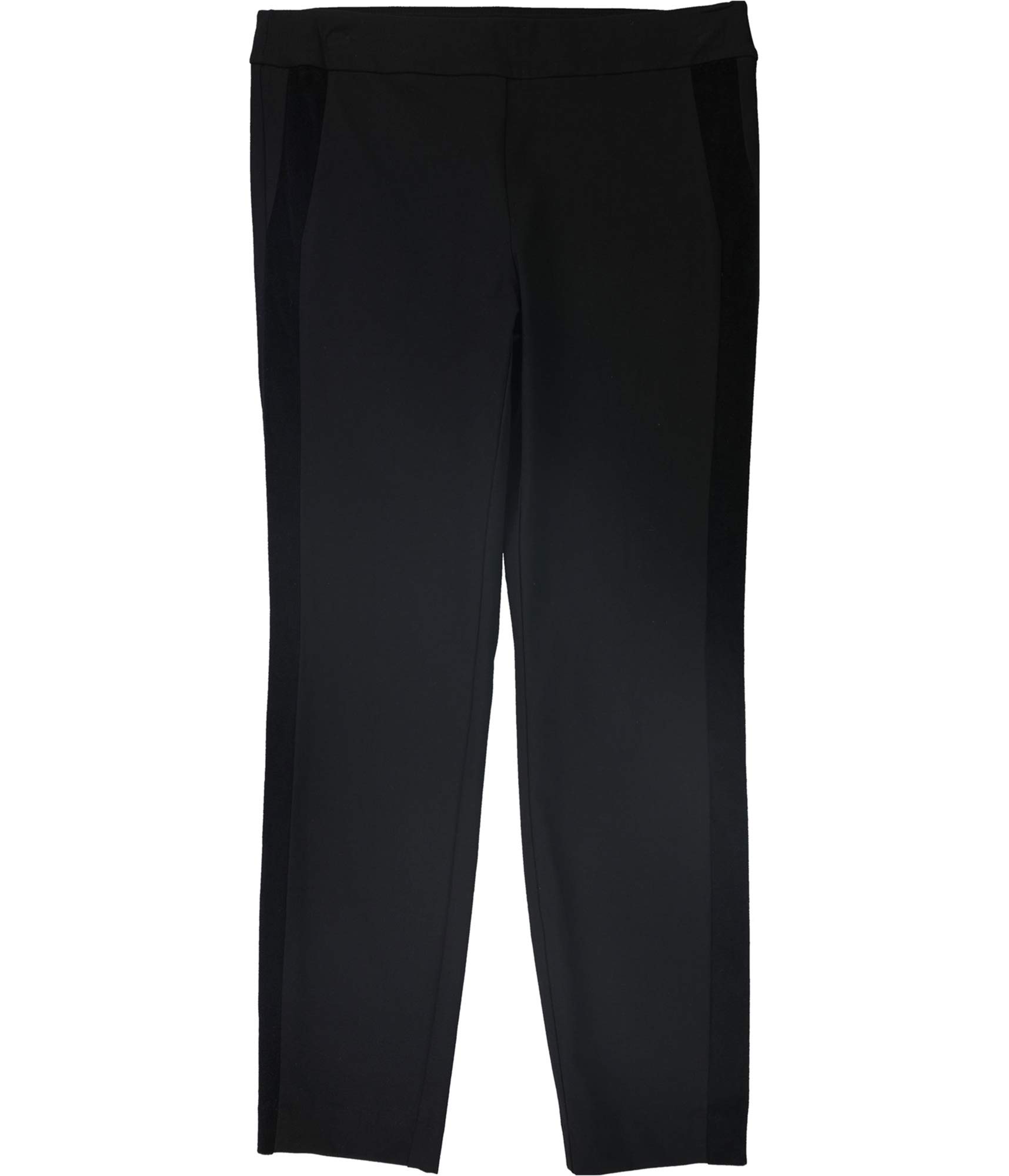 Alfani Womens Velvet Stripe Casual Trouser Pants Black 12