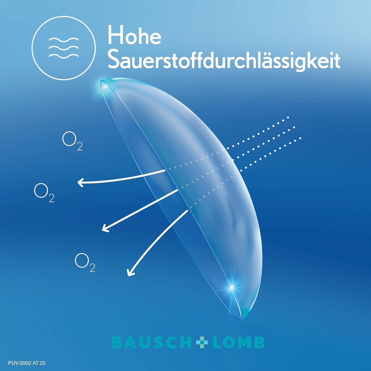 PureVision 2 Monatslinsen | Bausch + Lomb | Sphärisch | 6 Linsen | BC 8.60 mm | DIA 14.0 | -2.50 Dioptrien