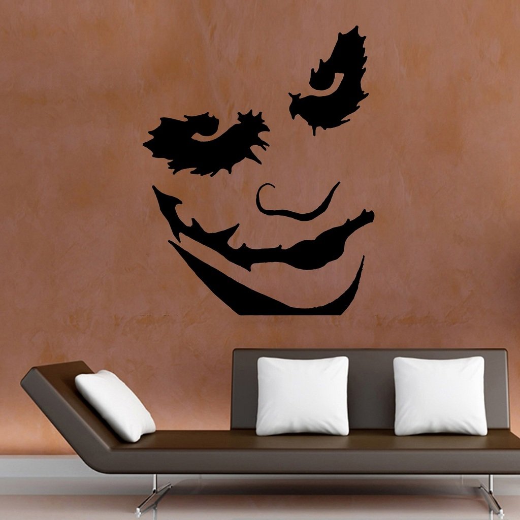 Decor Villa Joker with Bad Minded Wall Sticker & Decal (PVC Vinyl, Size -50 cm x 60 cm)