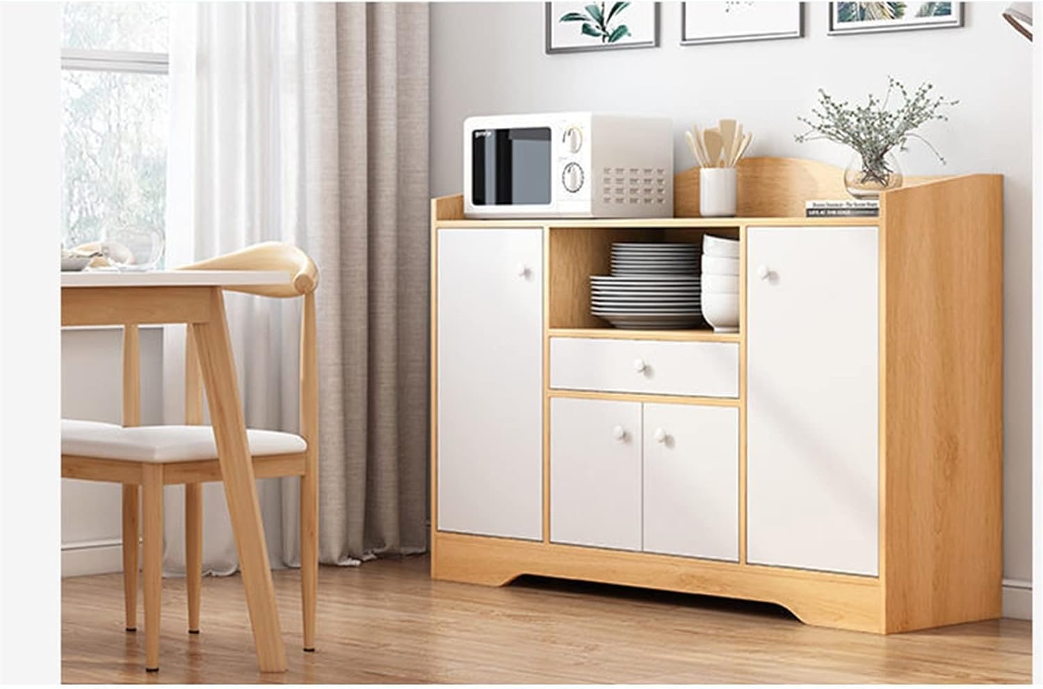 Pantry Cabinets Cupboard Storage Sideboard Sideboard Cabinet Wall Storage Cabinet Home Tea Cabinet Kitchen High Cabinet Storage Cabinet Buffet Cabinet (Color : 1, Size : 110x30x83cm) (1 100x30x81cm)