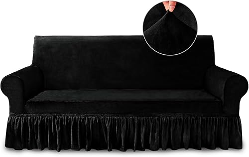 NICEEC Funda de sofá súper suave de 1 pieza para sofá de café funda elástica universal de elastano para sala de estar fácil ajuste lavable protector