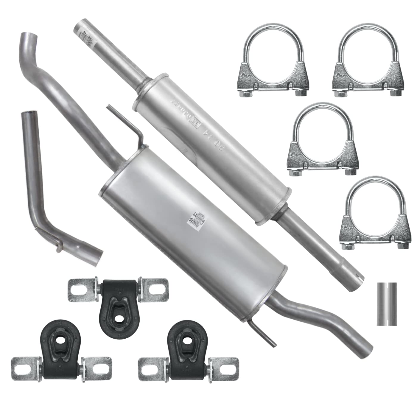 Polmo Schalldämpferset Auspuffanlage Auspuff für VW Golf 3 III Cabrio, Schrägheck 1.4 1.6 1.8 1.9 D