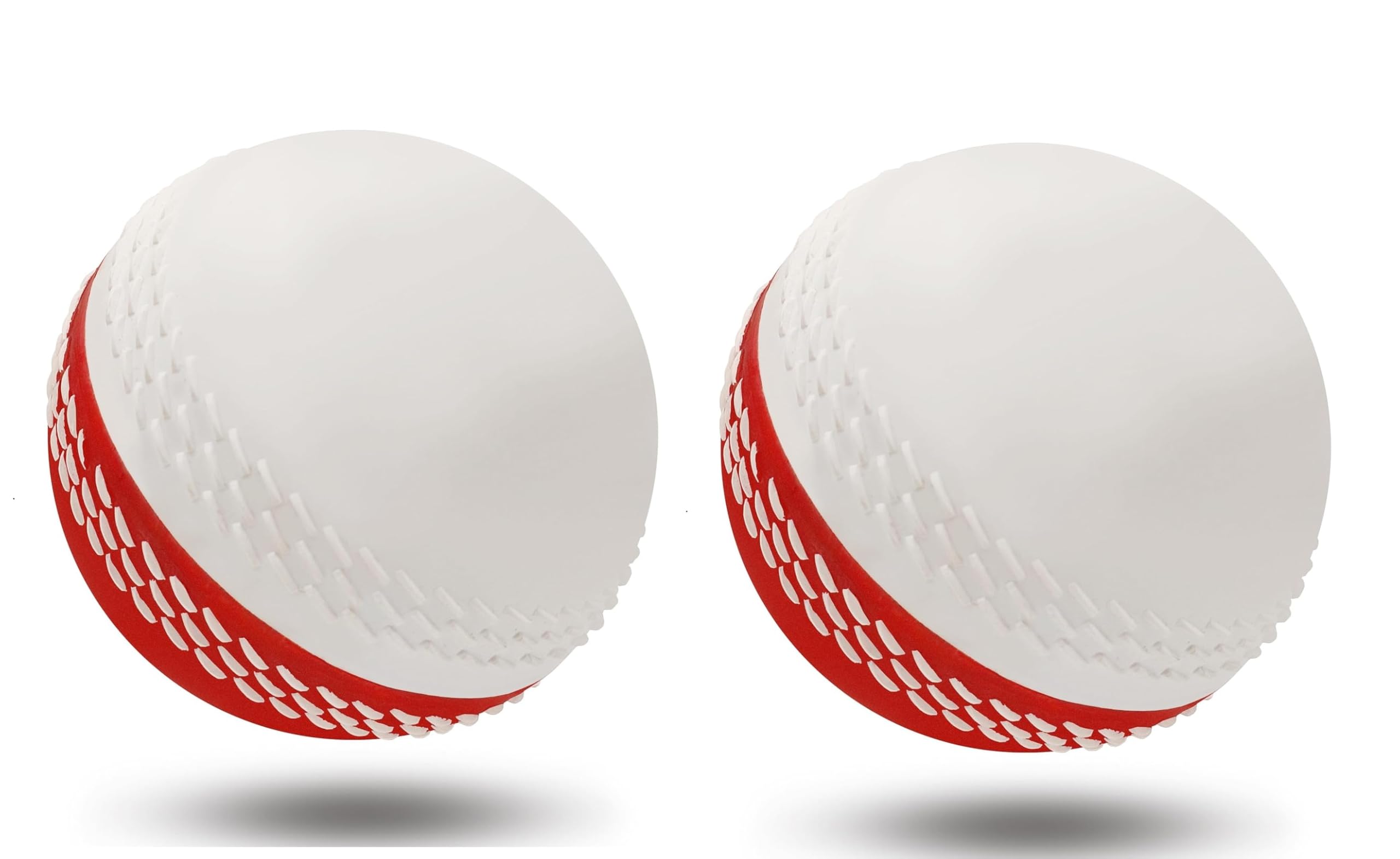Dual Color Cricket Rubber Ball 130g Pack of 2 Red & White | Durable Practice Balls for Cricket Training & Outdoor Games-picture-10