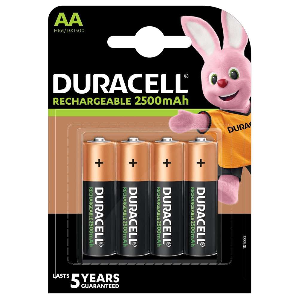 Duracell Pila Recargable HR6 AA 2500mAh Blister*4