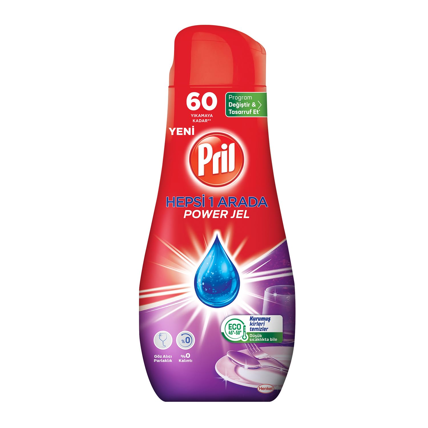 Pril Hepsi 1 Arada Jel Standart 60 Yıkama Bulaşık Deterjanı (1 x 1080g)
